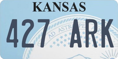 KS license plate 427ARK
