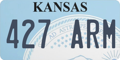 KS license plate 427ARM