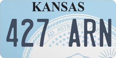 KS license plate 427ARN