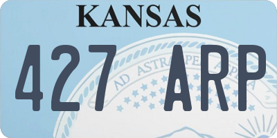 KS license plate 427ARP