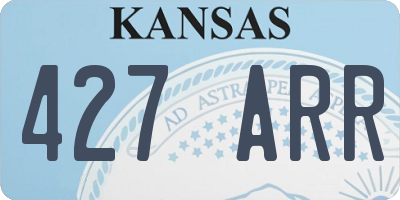 KS license plate 427ARR