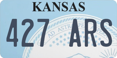 KS license plate 427ARS