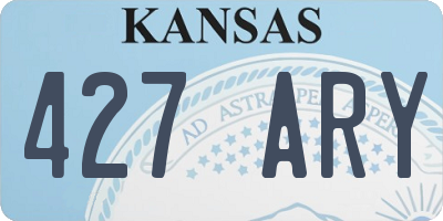 KS license plate 427ARY