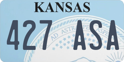 KS license plate 427ASA