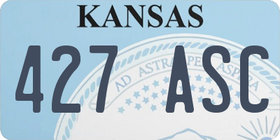 KS license plate 427ASC