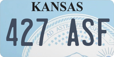 KS license plate 427ASF