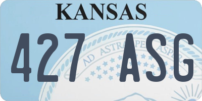 KS license plate 427ASG