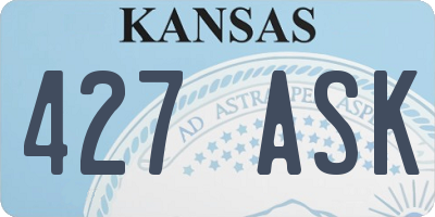 KS license plate 427ASK