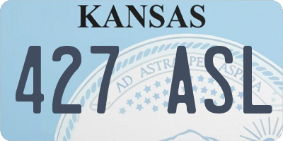 KS license plate 427ASL