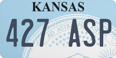 KS license plate 427ASP