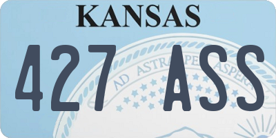 KS license plate 427ASS