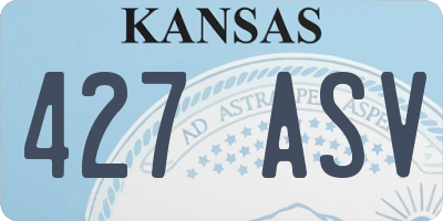 KS license plate 427ASV