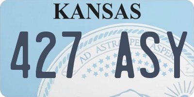 KS license plate 427ASY