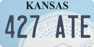 KS license plate 427ATE