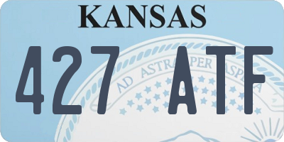 KS license plate 427ATF