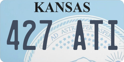 KS license plate 427ATI