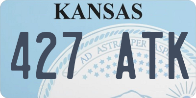 KS license plate 427ATK