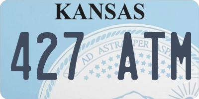 KS license plate 427ATM
