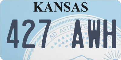 KS license plate 427AWH