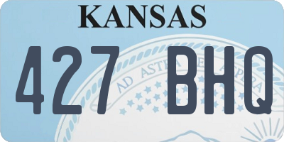 KS license plate 427BHQ