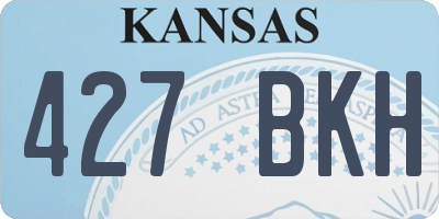 KS license plate 427BKH