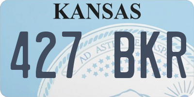 KS license plate 427BKR