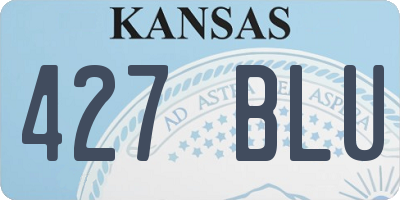 KS license plate 427BLU