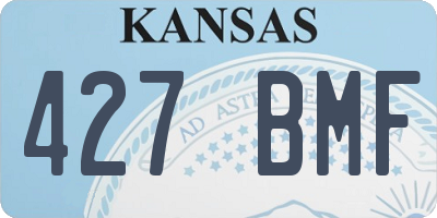 KS license plate 427BMF