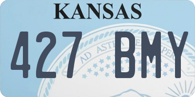 KS license plate 427BMY