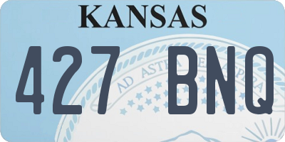 KS license plate 427BNQ