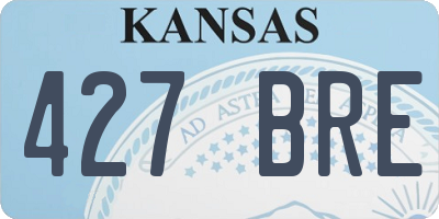 KS license plate 427BRE