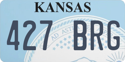 KS license plate 427BRG