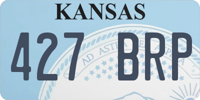 KS license plate 427BRP