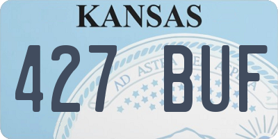 KS license plate 427BUF