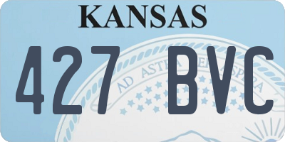KS license plate 427BVC