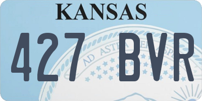 KS license plate 427BVR