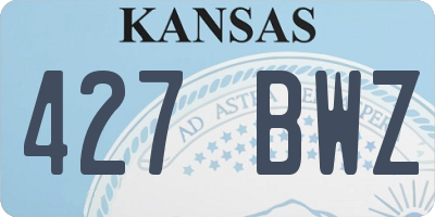KS license plate 427BWZ