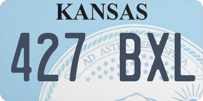KS license plate 427BXL