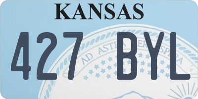 KS license plate 427BYL