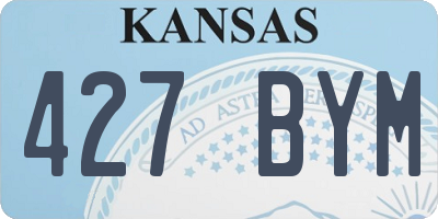 KS license plate 427BYM