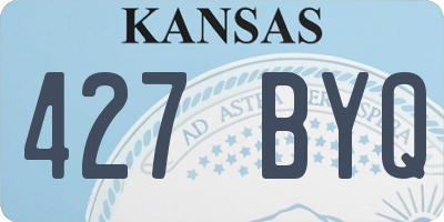KS license plate 427BYQ