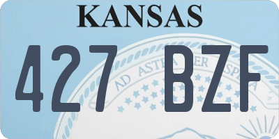 KS license plate 427BZF