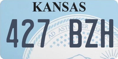 KS license plate 427BZH