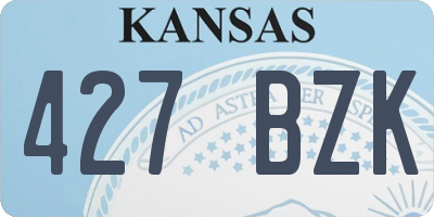 KS license plate 427BZK