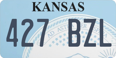 KS license plate 427BZL