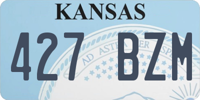 KS license plate 427BZM