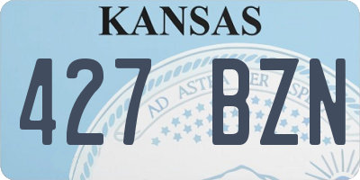 KS license plate 427BZN