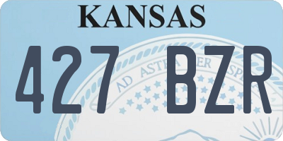 KS license plate 427BZR