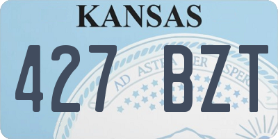 KS license plate 427BZT