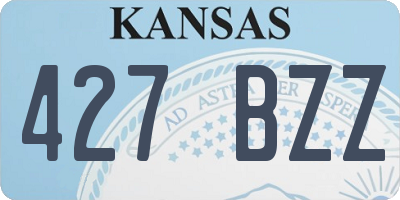 KS license plate 427BZZ